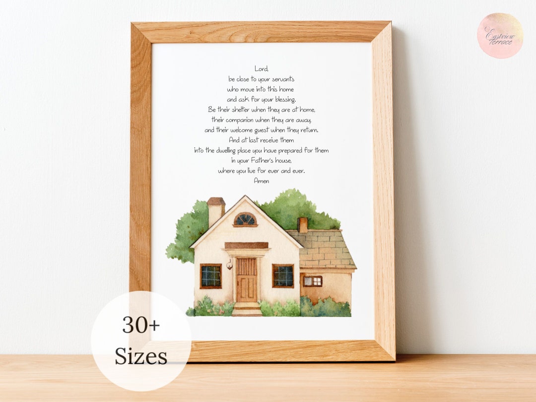 Blessing of a New Home Digital Print, Housewarming Gift, New House
