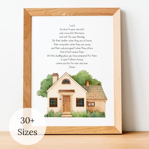Blessing of a New Home Digital Print, Housewarming Gift, New House Prayer, Realtor Gift