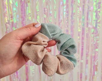 Glitter Sparkle Scrunchies Emerald Magenta Mint Pink