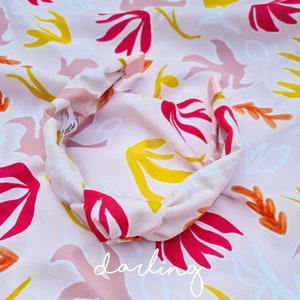 Printed knot headbands, Handmade Womens floral summer silky accessories image 6