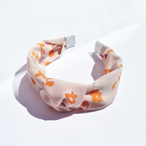 Printed knot headbands, Handmade Womens floral summer silky accessories image 8