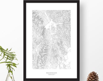 Breckenridge, Colorado | Topographic Print, Contour Map, Map Art | Home or Office Decor, Gift for Mountain Lover or Skiier