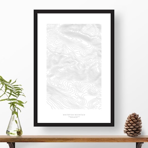 Whitefish Mountain, Montana | Topography Print, Contour Map, Map Art, Ski Map | Home or Office Decor, Gift for Mountain Lover or Skier