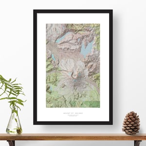 Mount St. Helens, Washington | USGS Topographic Print Map Art in Color | Home or Office Decor, Gift for Wilderness Lover, Camper, or Hiker