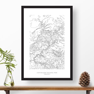 Canyonlands National Park, Utah | Topographic Print, Contour Map, Map Art | Home or Office Decor, Gift for Camper or Hiker