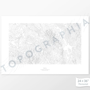 Vail, Colorado | Topographic Print, Contour Map, Map Art | Home or ...
