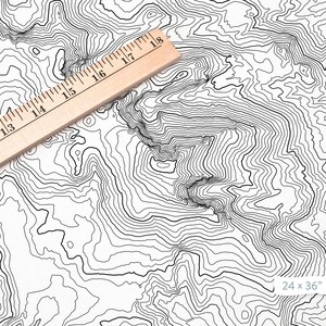 Pikes Peak, Colorado Topographic Print, Contour Map, Map Art Home or Office Decor, Gift for Wilderness Lover, Camper, or Hiker image 5