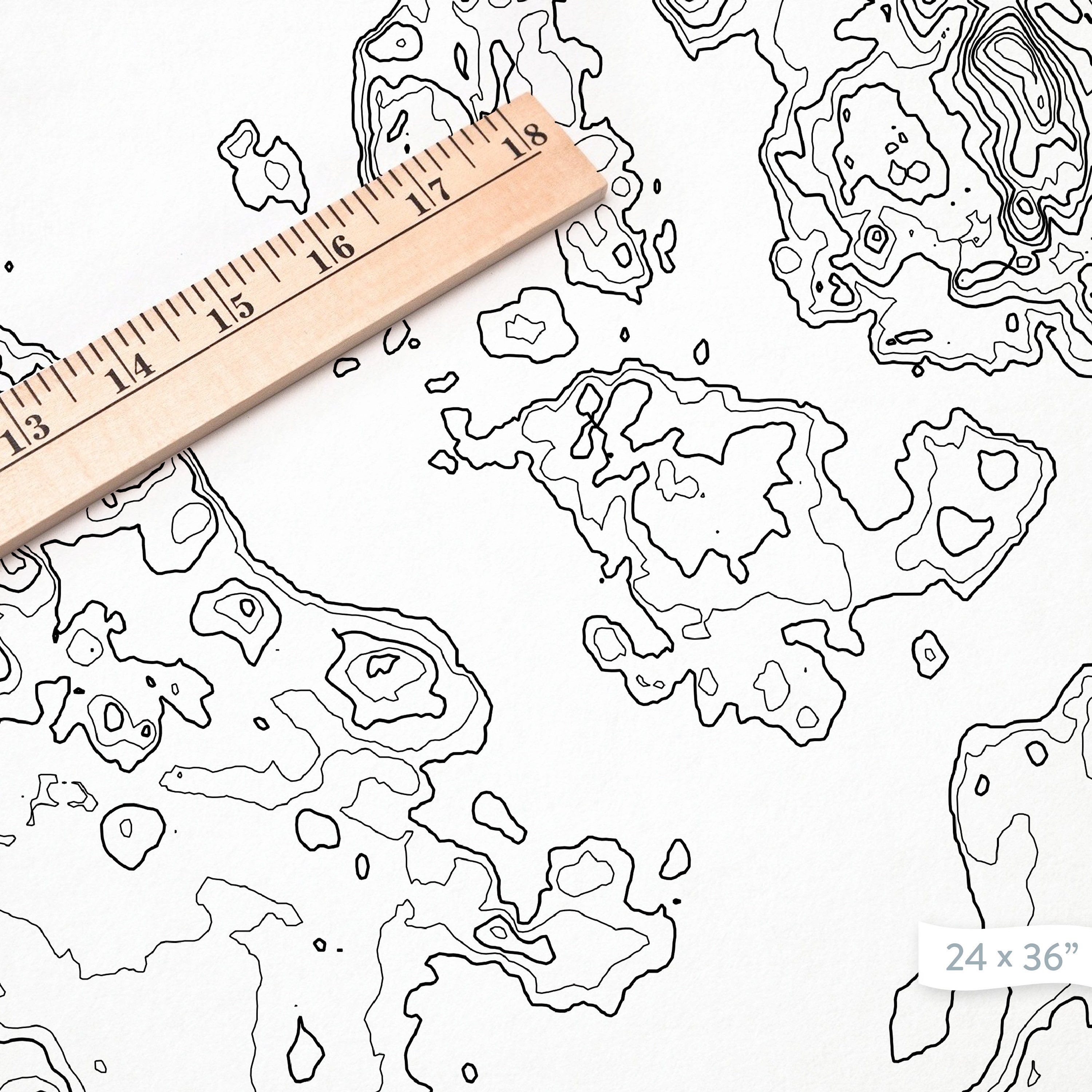 The San Juan Islands Washington Topographic Print Contour Etsy