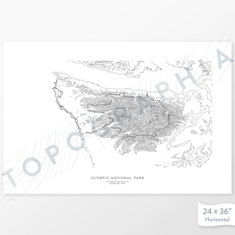 Topo Map Olympic National Park Navigation Guide