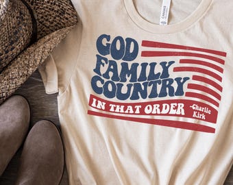 Conservative shirt, Charlie Kirk shirt God Family Country Sweatshirt, A True Patriot Charlie Kirk Shirt, Prayer Up Charlie, Human Rights tee