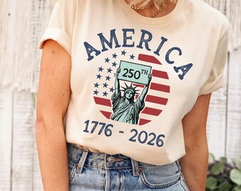 250th Anniversary Shirt, Patriotic USA Flag Tee, 4th of July Independence Day Gift