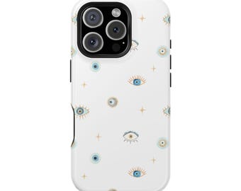 Boho Evil Eye phone case, Nazar phone case, unique trendy phone case, Turkish eye phone case for samsung and iphone 17