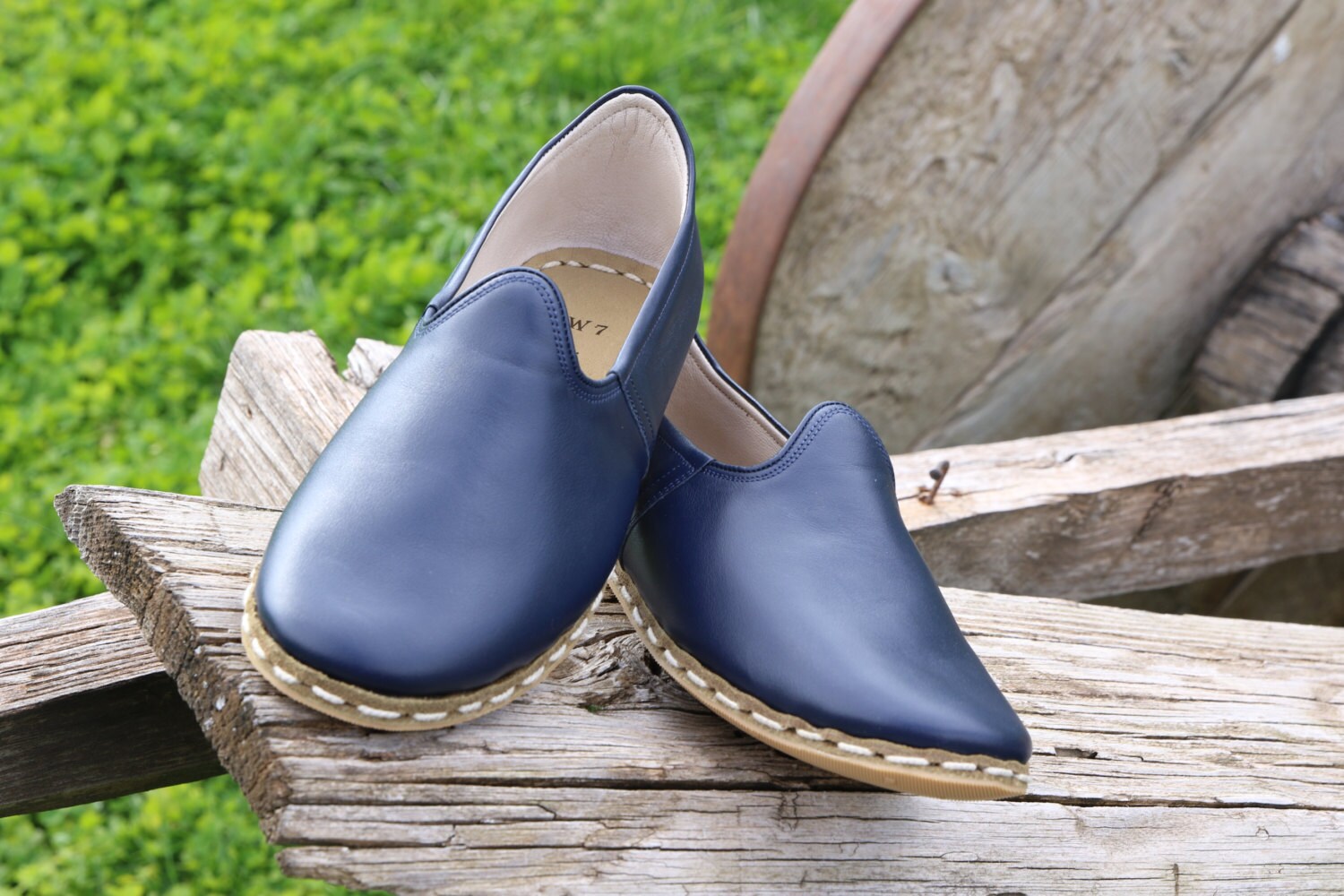 navy blue womens slip on shoes