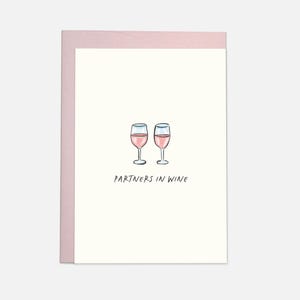 Partners in wine - trending greeting card