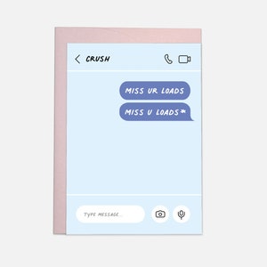 Tu me manques beaucoup - Carte postale