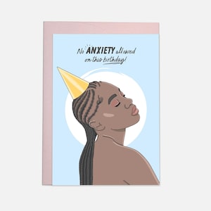 Anxiety birthday - Doechii trending greeting card