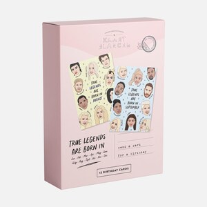 Caixa de Lendas de Aniversário - Cartões de felicitações em alta