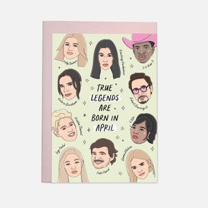 Leggende di aprile - biglietto di auguri di tendenza