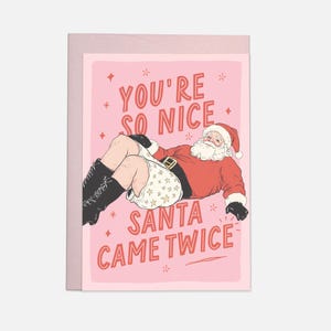 Santa Twice - Christmas Postcard