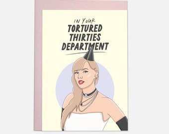Département des années 30 torturées - Carte postale d'anniversaire de Taylor