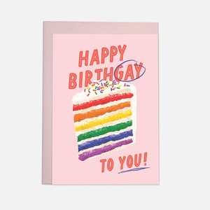 Happy Birthgay Birthday Postcard