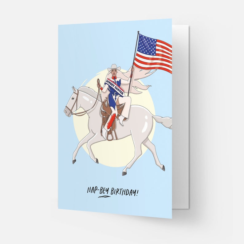 Carte postale Cowboy Carter Bey - Anniversaire de cow-boy Double Card
