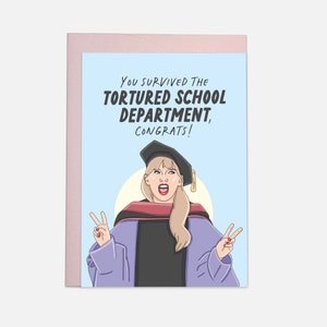 Tortured school department - Taylor Graduation Postcard