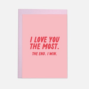 Ich liebe dich am meisten – Liebespostkarte