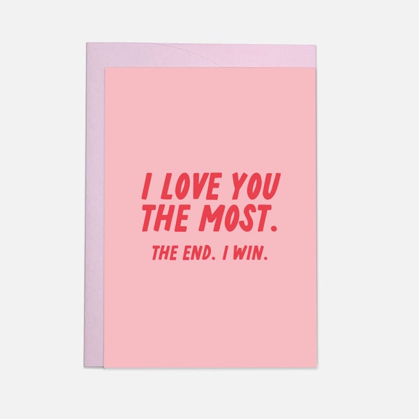 Love you the most - Love Postcard