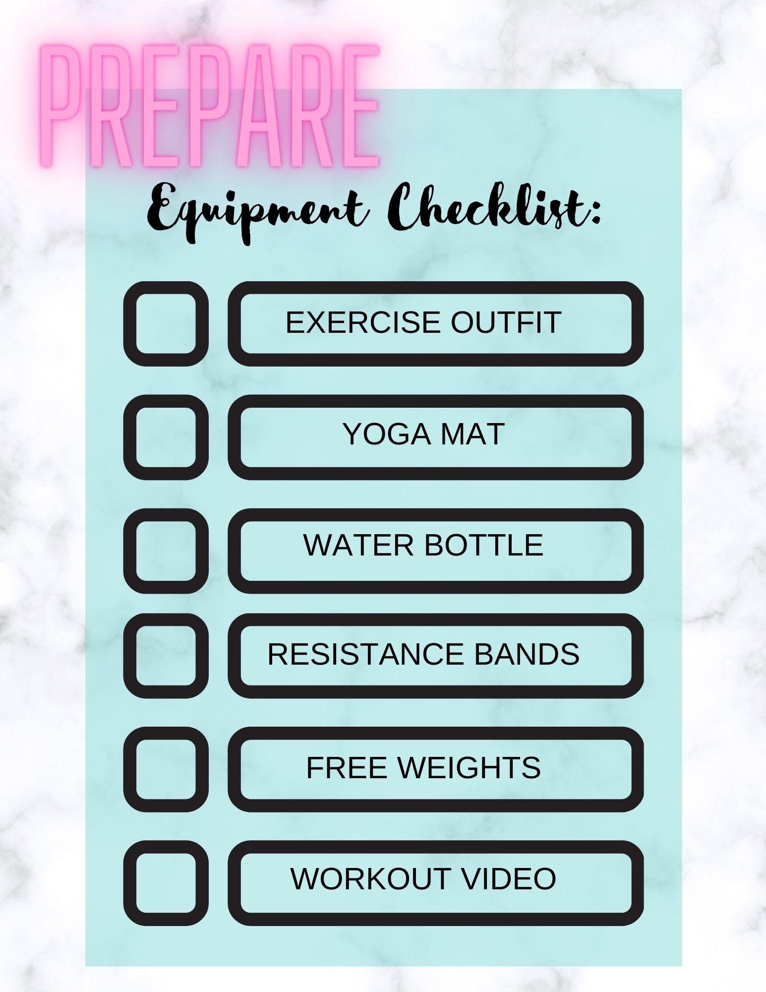 Printable 30 Day Workout Schedule - Etsy