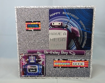 Child/Kid Birthday Card - Techno Geek - luxury unique quality special bespoke UK - Dad/Son/Uncle/Brother/Nephew