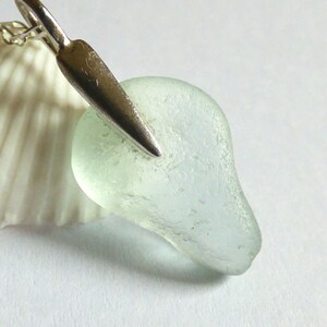 Festival Nautical Natural Causal Jewellery Scottish Sea Glass Pendant Boho Shabby Chic Seafoam Frosted Wire Wrap Beach Lovers Gift