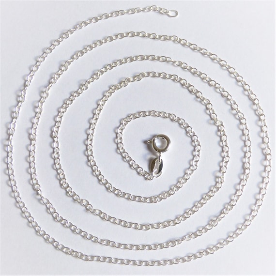 Silver Necklace Chain Sterling Silver 925 Silver Italian Etsy