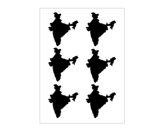 India Sticker Country Outline, India Sticker Laptop and Smartphone, India Travel Memory, Travel Diary India, Indian Wedding