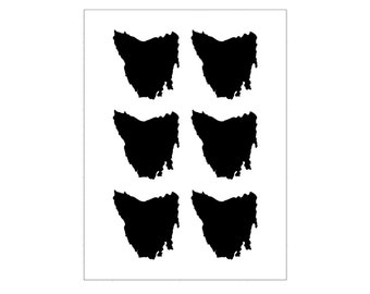 Tasmania Sticker, Tasmania Outline Sticker, Travel Stickers, Tasmania Theme Party, Tasmania Souvenir, Tasmania Wedding