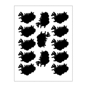 Petits autocollants lumineux Islande, autocollants Islande réfléchissants, autocollants en vinyle pays, autocollants de fête à thème Islande, décoration Islande