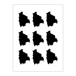 Bolivia Sticker, Bolivia Outline Sticker, Travel Stickers, Bolivia Theme Party, Bolivia Souvenir, Bolivia Wedding