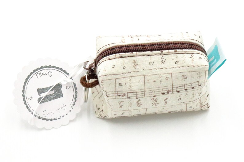 Womens Fabric Wallets Gift Set Chapstick Holder 3 Key Chain Bags Small Wallets For Women Music Teacher Gift