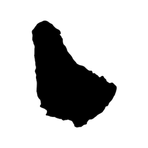 Outline Barbados magnet, Barbados fridge magnet, Barbados write-on magnet, Barbados souvenir, Caribbean magnets