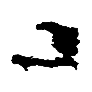 Outline Haiti Magnet, Haiti Fridge Magnet, Haiti Souvenir, Haiti Writable Magnet, Caribbean Magnets