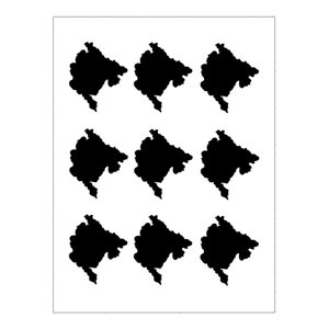 Montenegro Sticker, Montenegro Outline Sticker, Travel Stickers, Montenegro Theme Party, Montenegro Souvenir, Montenegro Wedding