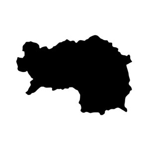 Esquema Imán de Estiria, Imán de nevera Estiria, Imán grabable Estiria, Recuerdo de Estiria, Material didáctico Geografía
