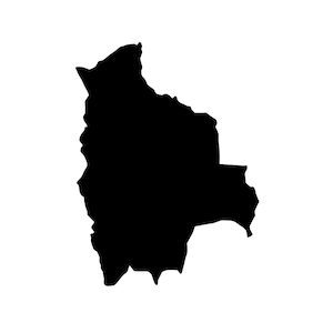 Outline Bolivia magnet, Bolivia fridge magnet, Bolivia magnet writable, Bolivia souvenir, teaching material geography