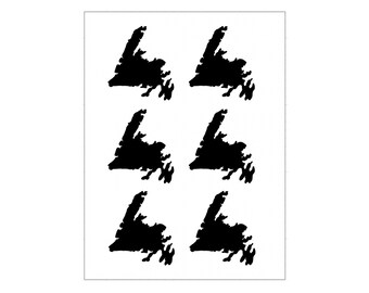 Newfoundland Sticker, Newfoundland Outline Sticker, Travel Stickers, Newfoundland Theme Party, Newfoundland Souvenir, Newfoundland Wedding