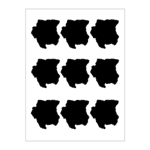 Surinaamse glow in the dark stickers, reflecterende Surinaamse stickers, Surinaamse souvenirs, Surinaamse vinyl stickers, Surinaamse reissouvenirs