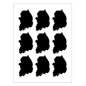 Little South Korea Sticker, South Korea Stickers, Vinyl Stickers Countries, South Korea Theme Party, South Korea Decor