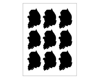 Little South Korea Sticker, South Korea Stickers, Vinyl Stickers Countries, South Korea Theme Party, South Korea Decor
