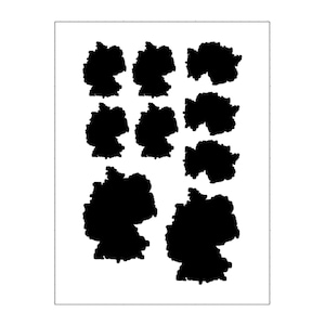 Germany Sticker, Germany Outline Sticker, German States Stickers, Travel Stickers, German Theme Party, German Wedding, Germany Decor
