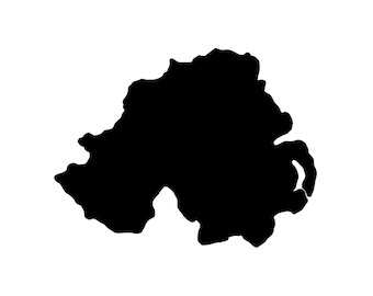 Esquema imán de Irlanda del Norte, imán de nevera de Irlanda del Norte, imán de Irlanda del Norte grabable, recuerdo de Irlanda del Norte, material educativo de geografía