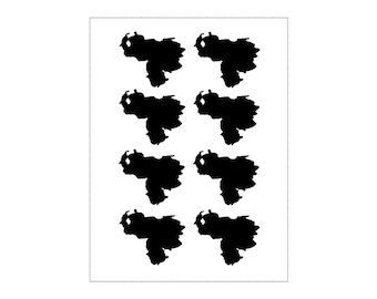 Venezuela Sticker, Venezuela Outline Sticker, Travel Stickers, Venezuela Theme Party, Venezuela Souvenir, Venezuela Wedding